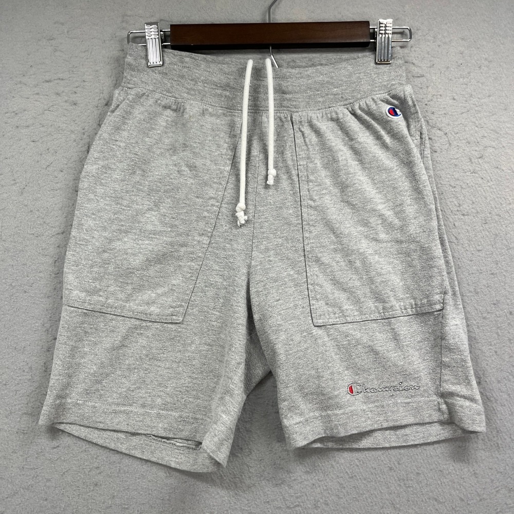 Champion Sweat Shorts Men S Gray Jersey Pockets Athletic Lounge Basic Gym Sporty